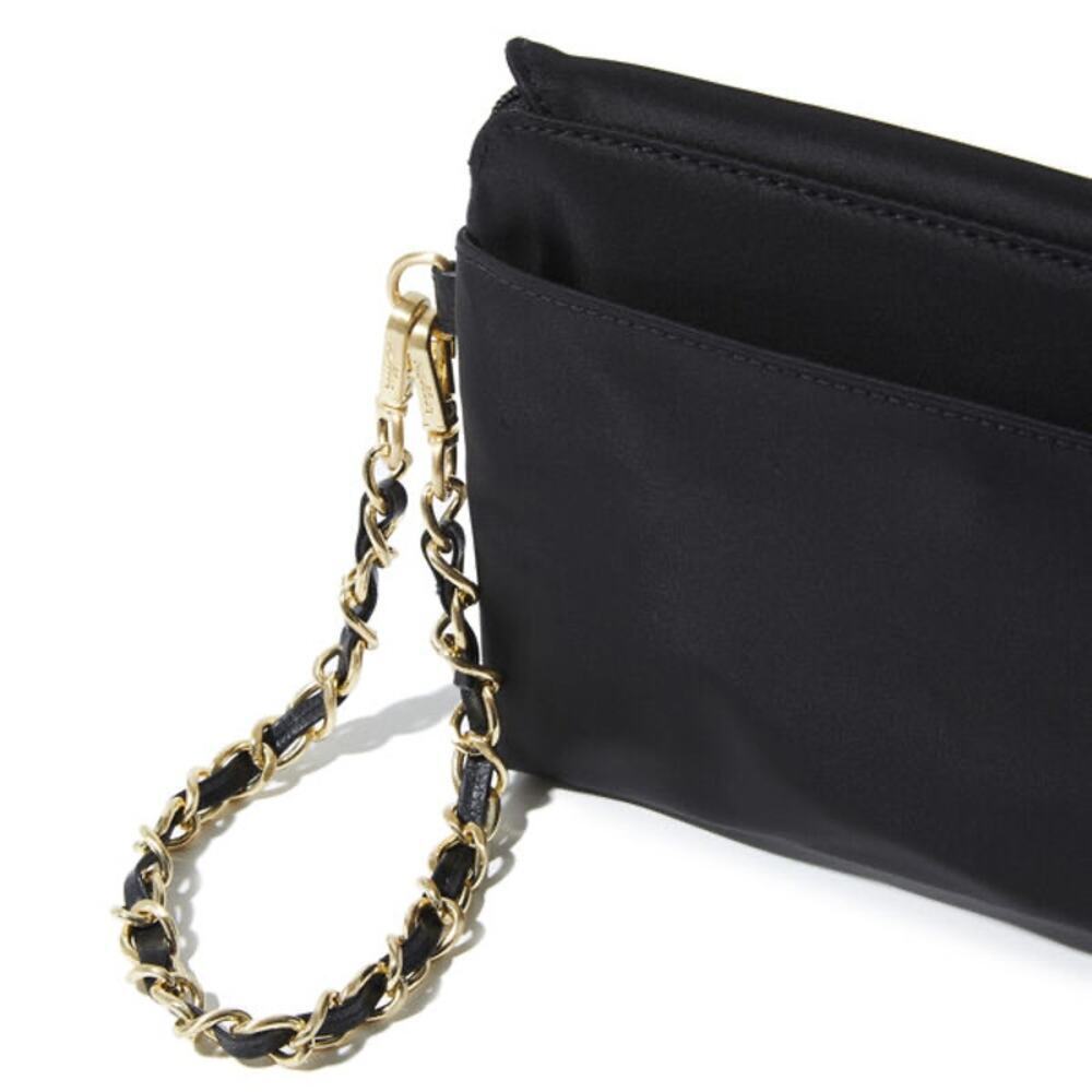 Baggalini Black Flap Crossbody with Gold Chain NWOT - Picture 4 of 11